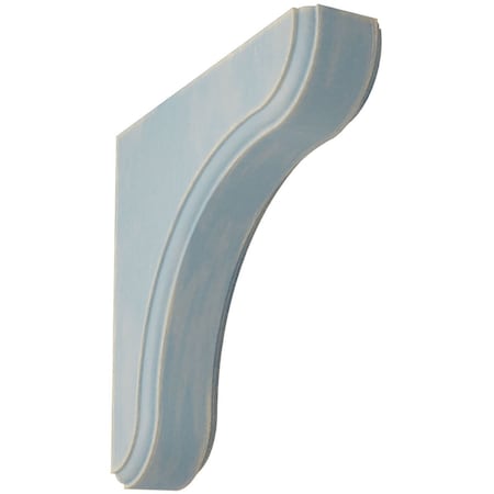 Ekena Millwork 1 3/4"W x 7 1/2"D x 7 1/2"H Eaton Wood Vintage Decor Bracket, Driftwood Blue BKTWD02X08X08EABU